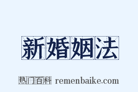 新婚姻法是什么意思的图片